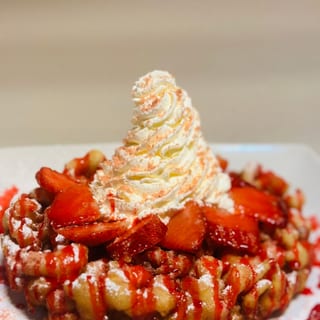 Strawberry Loaded Funnel Cake
