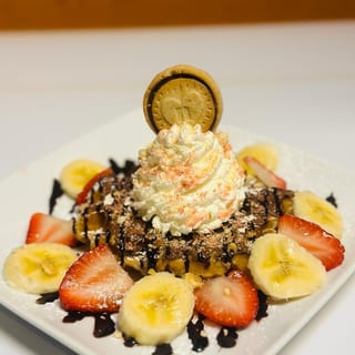 Nutella Strawberry Banana LiègeWaffle