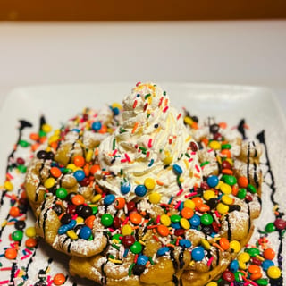 M&M Funnel cake